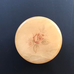 Genuine Alabaster trinket box vintage